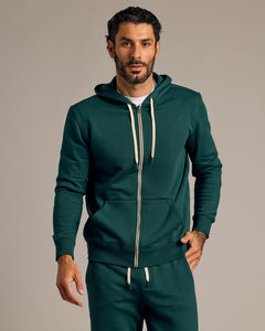 True ClassicEmerald Fleece French Terry Zip Hoodie