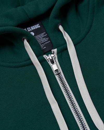 Fleece Full Zip Hoodie - Emerald