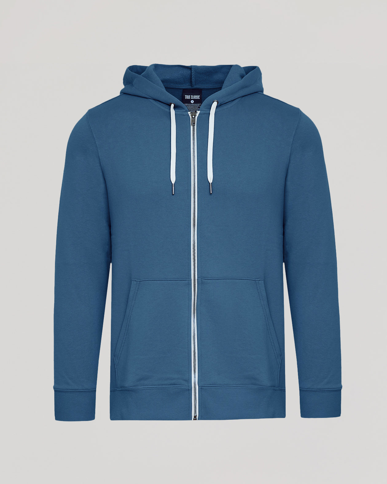 Fiord Fleece French Terry Zip Hoodie with kangaroo pockets and drawstrings.