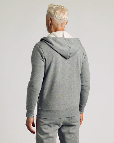 Fleece Full Zip Hoodie - Dark Heather Gray