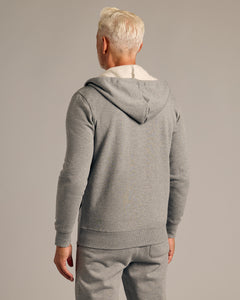 True ClassicDark Heather Gray Fleece French Terry Zip Hoodie