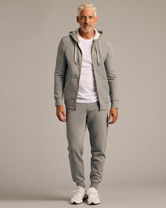 True ClassicDark Heather Gray Full Zip Fleece Hoodie & Jogger 2-Pack