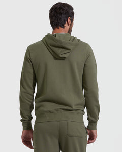 True ClassicMilitary Green Fleece French Terry Zip Hoodie