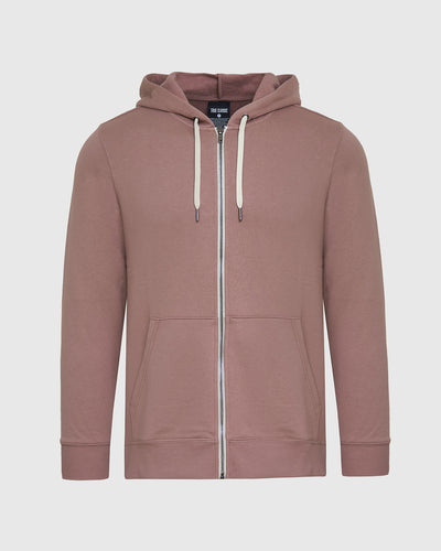 Fleece Full Zip Hoodie - Slate Mauve