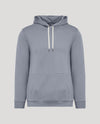 Dusty Blue Fleece French Terry Pullover Hoodie with kangaroo pocket.