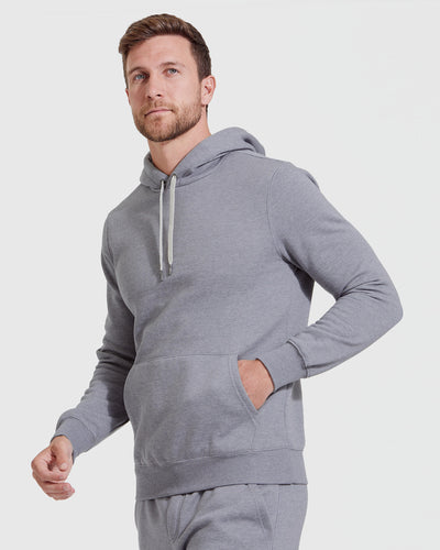 Fleece Pullover Hoodie - Heather Gray