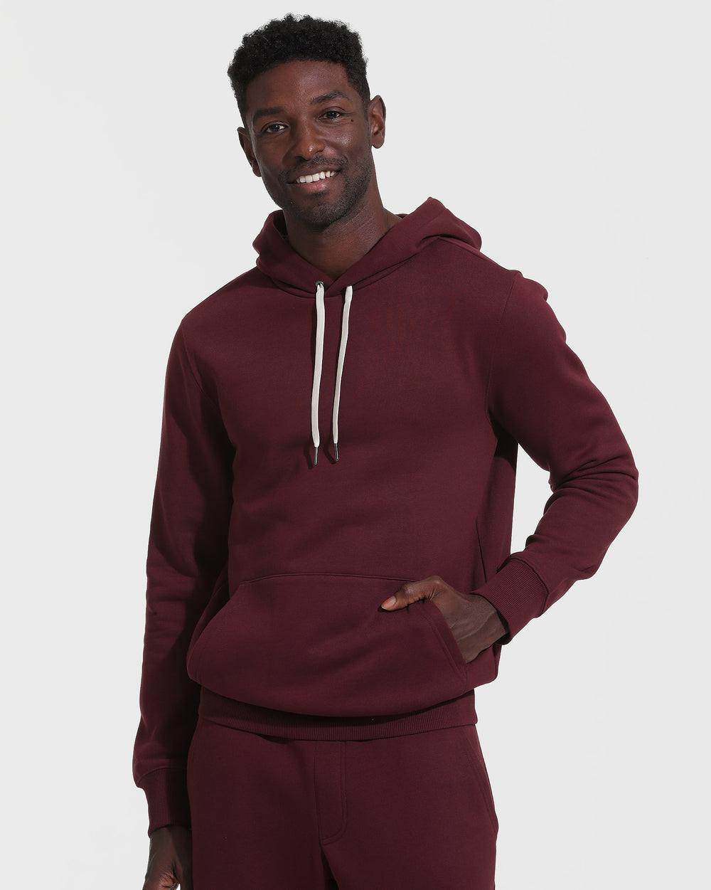 Mahogany Fleece French Terry Pullover Hoodie