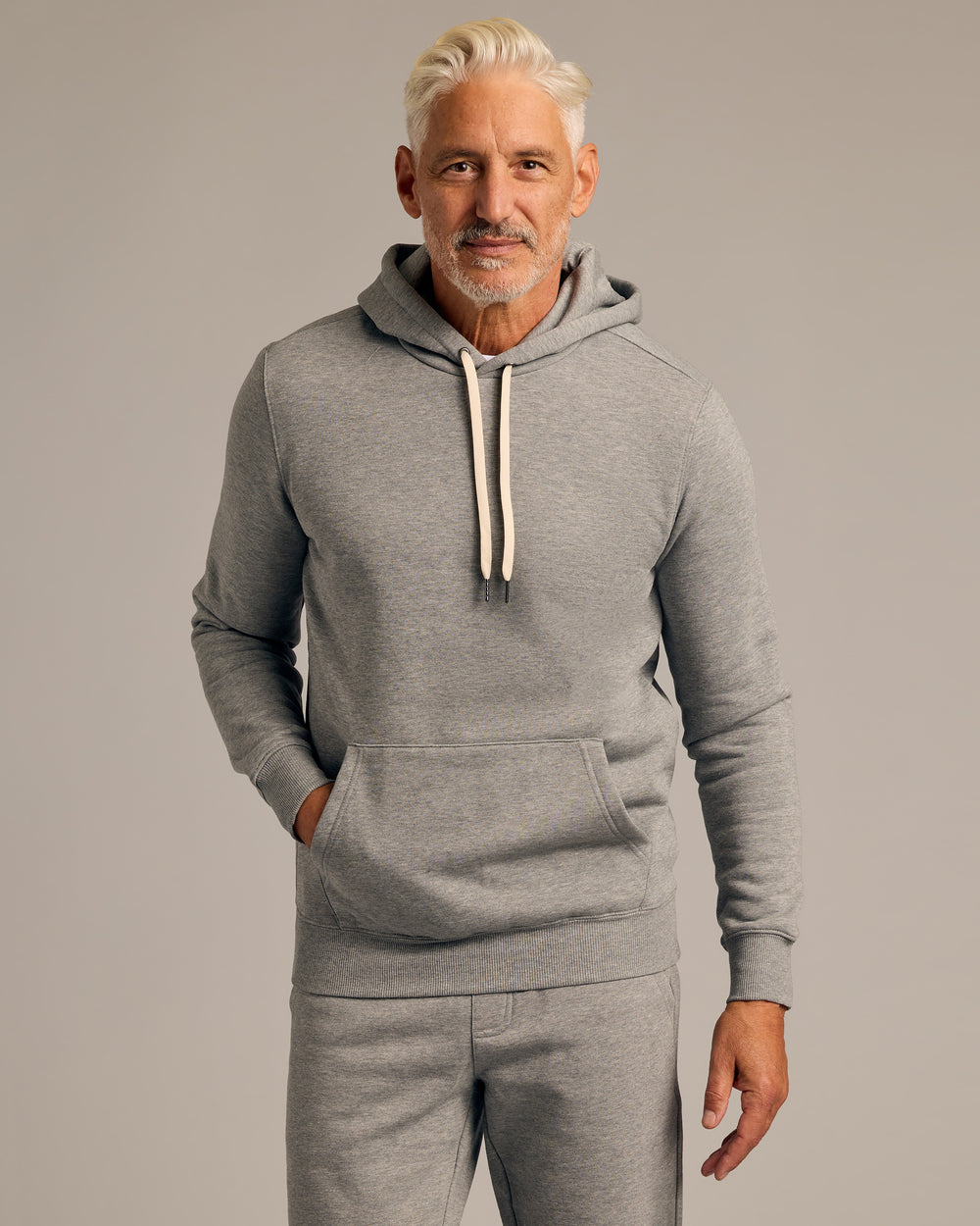 Medium Heather Gray Pullover Fleece Hoodie & Jogger 2-Pack