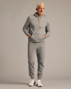 True ClassicDark Heather Gray Pullover Fleece Hoodie & Jogger 2-Pack