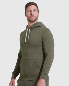 True ClassicMilitary Green Fleece French Terry Pullover Hoodie