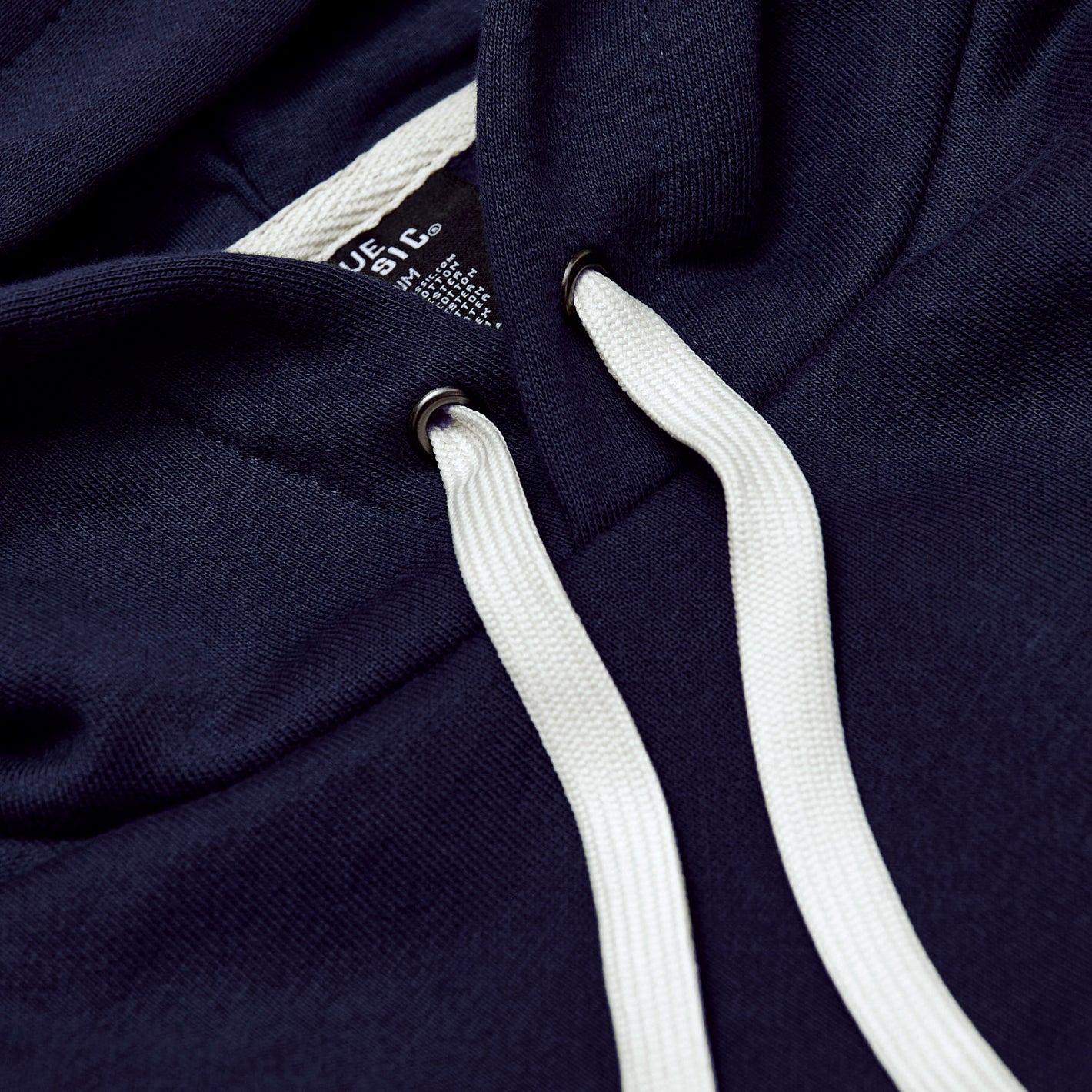 Navy Fleece French Terry Pullover Hoodie
