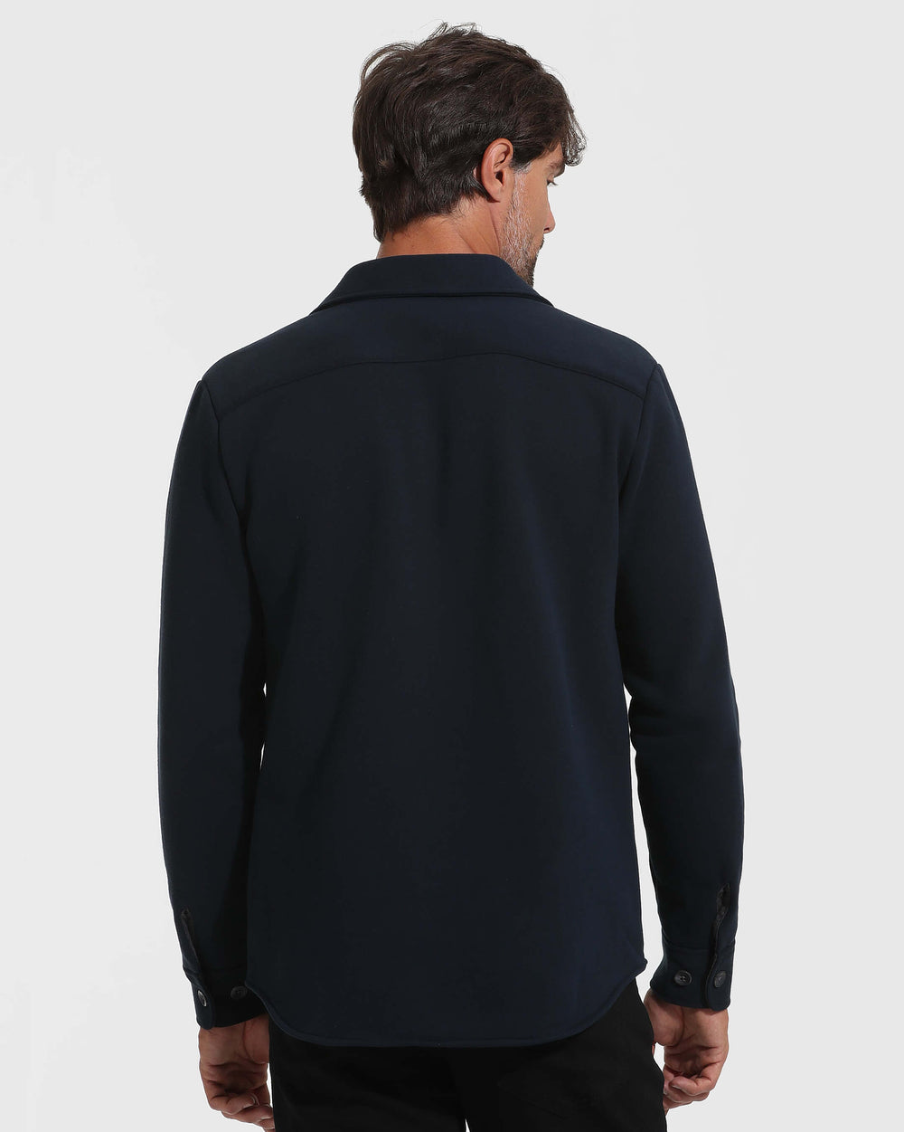 Navy Fleece Shacket