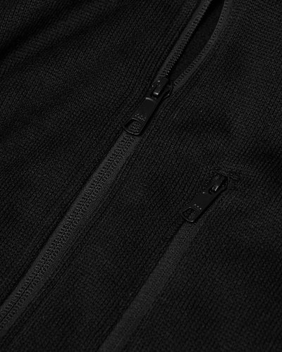 Fleece Sweater Jacket - Black
