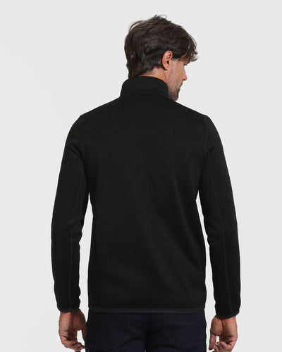 Fleece Sweater Jacket - Black