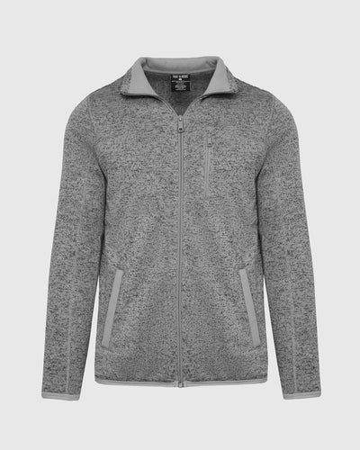 Fleece Sweater Jacket - Gray