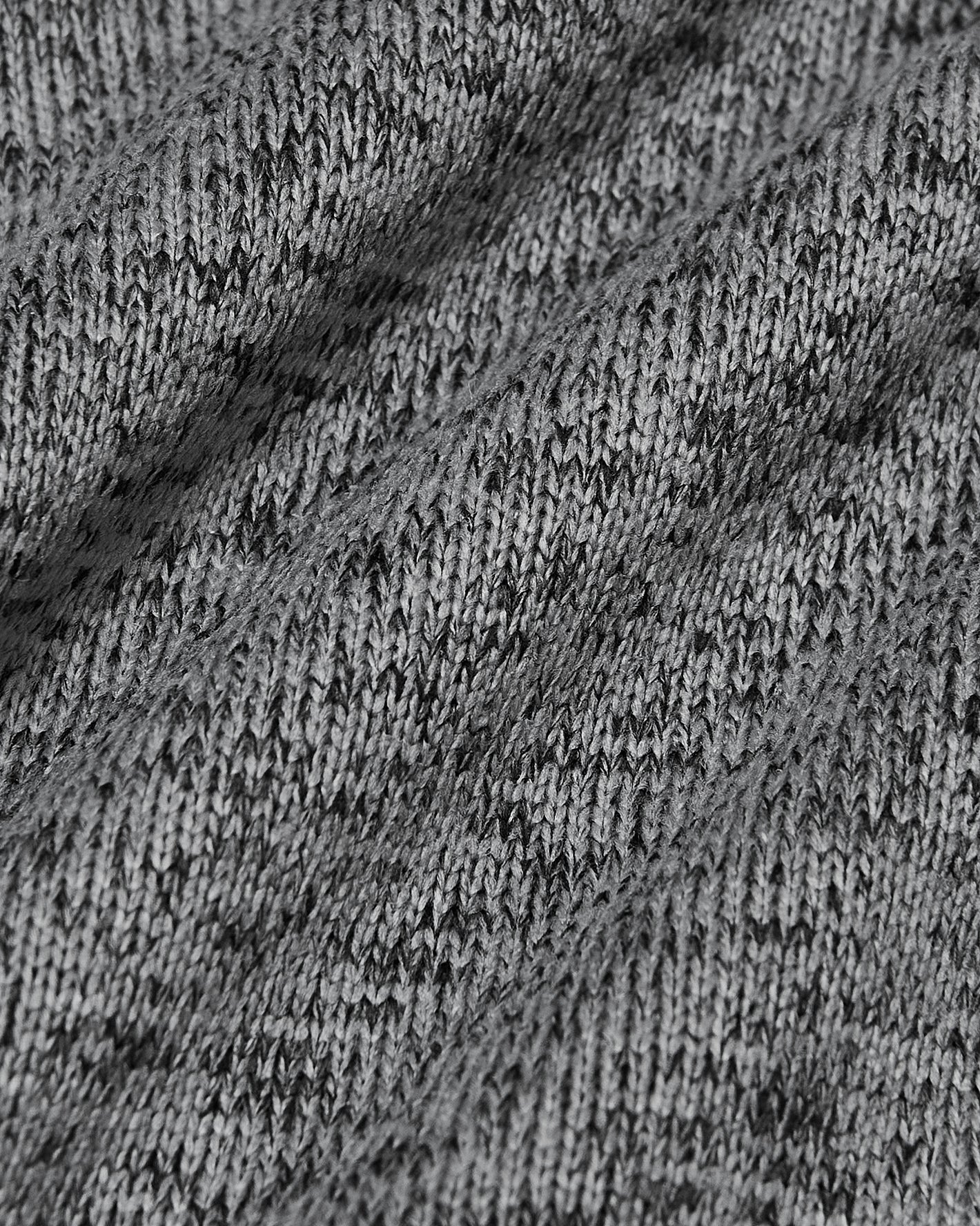 Gray Sweater Fleece Jacket showcasing detailed knit texture.