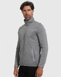 True ClassicGray Sweater Fleece Jacket