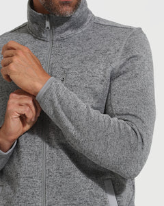 True ClassicGray Sweater Fleece Jacket