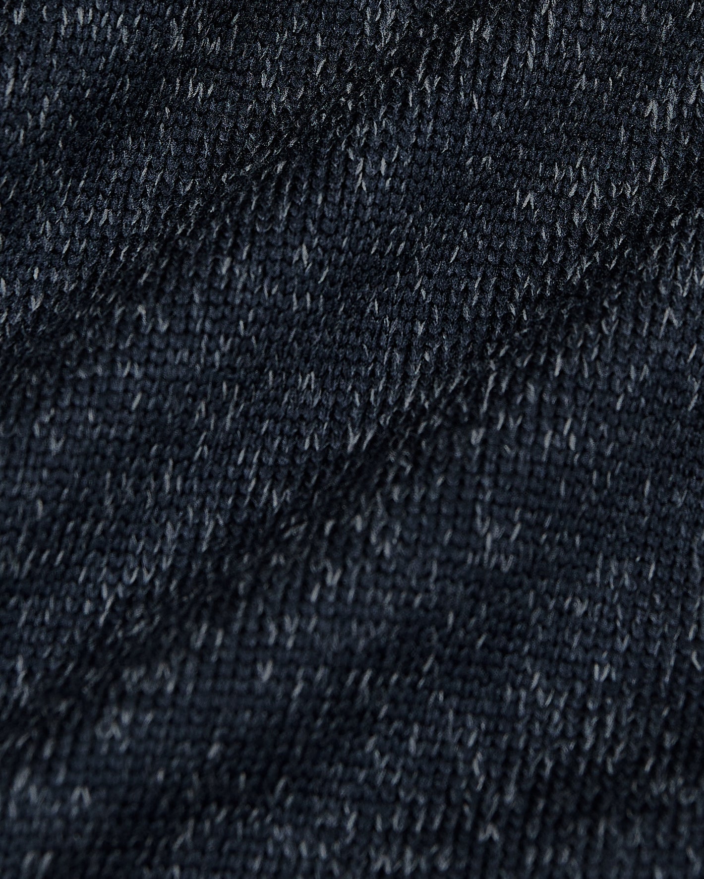 Navy Sweater Fleece Jacket showcasing detailed knitted texture.