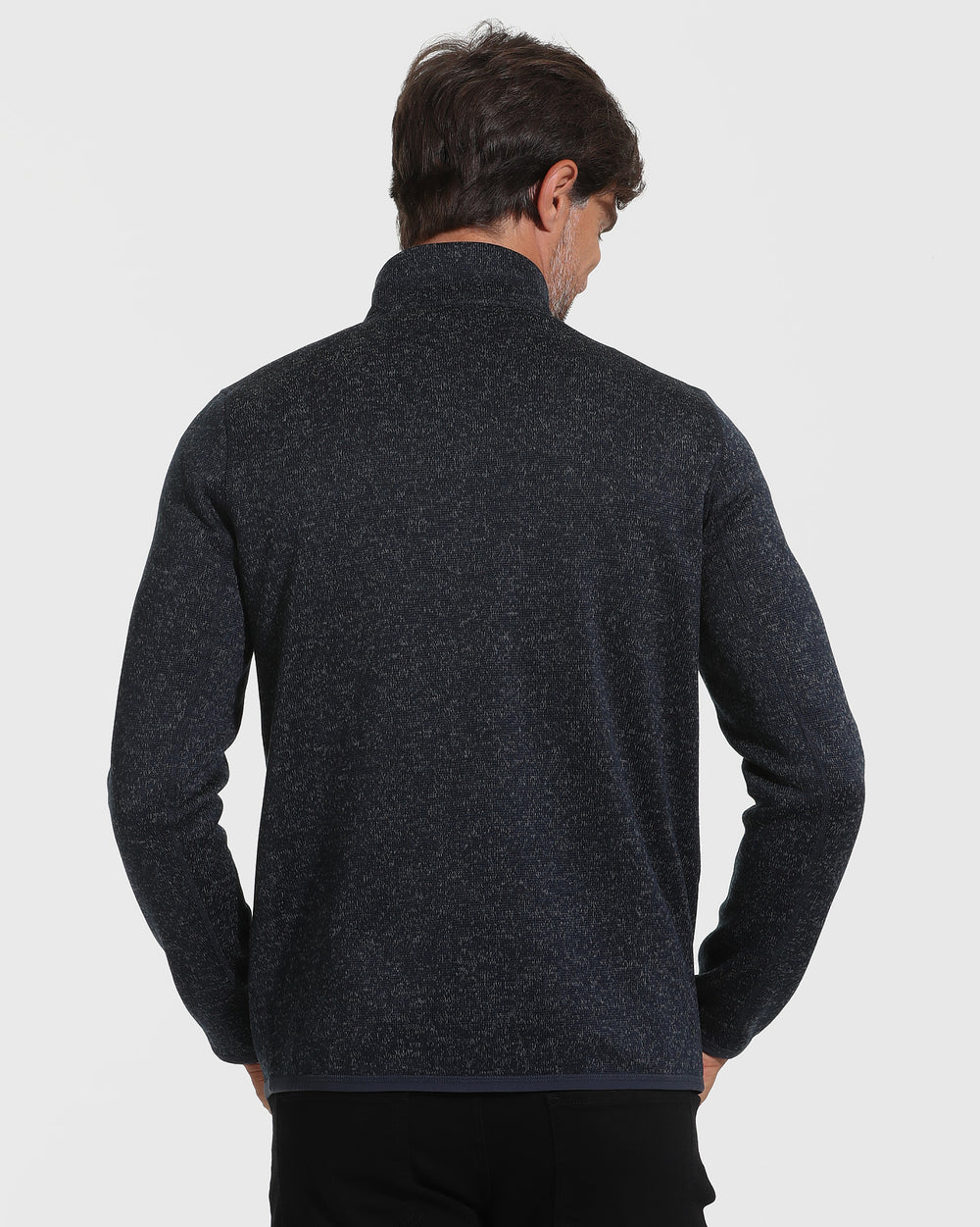 Navy Sweater Fleece Jacket