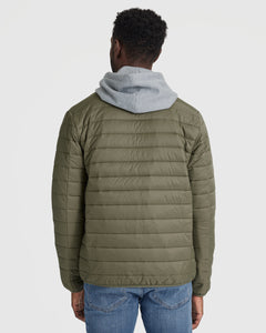 True ClassicMilitary Green Puffer Jacket