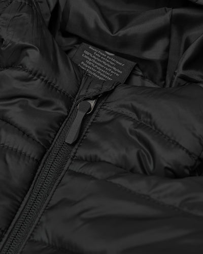 Hooded Puffer Jacket - Black