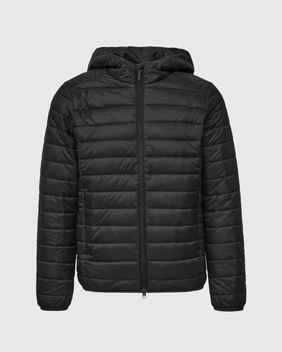 Hooded Puffer Jacket - Black