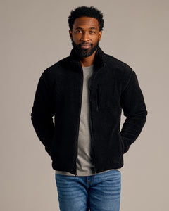 True ClassicBlack Sherpa Full Zip Jacket