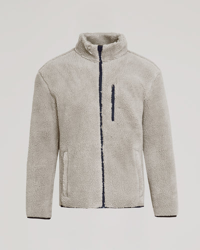 Sherpa Full Zip Jacket - Taupe