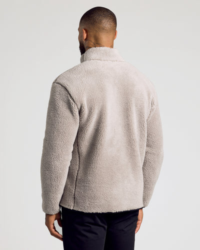 Sherpa Full Zip Jacket - Taupe
