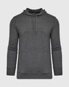 Charcoal Heather Active Comfort Pullover Hoodie with adjustable hood and front pocket.