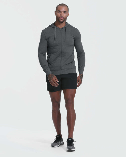 Charcoal Heather Active Comfort Full Zip Hoodie