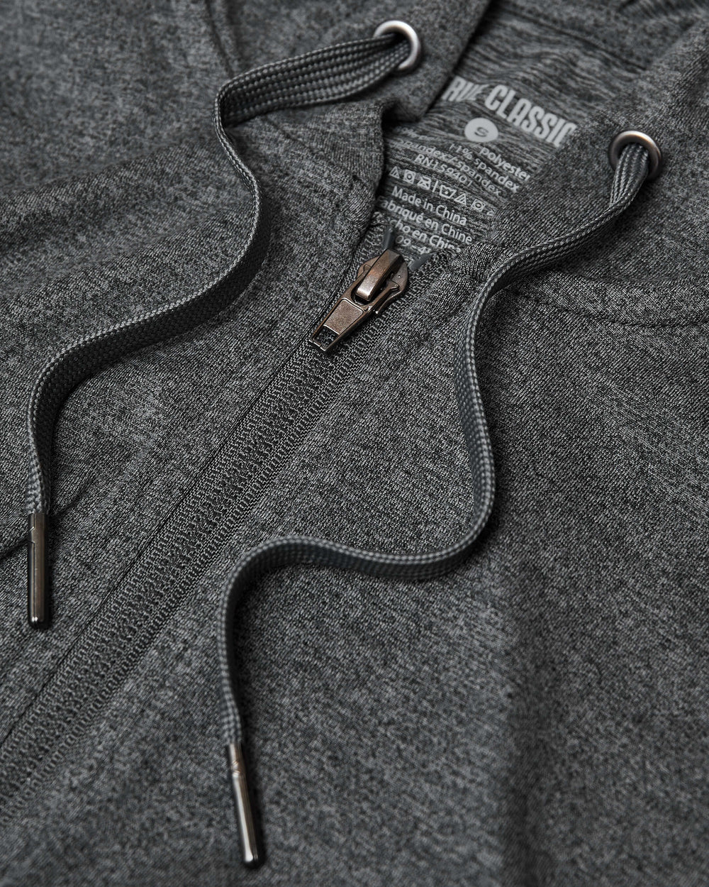 Charcoal Heather Active Comfort Full Zip Hoodie