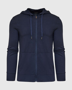 True ClassicDark Heather Navy Active Comfort Full Zip Hoodie