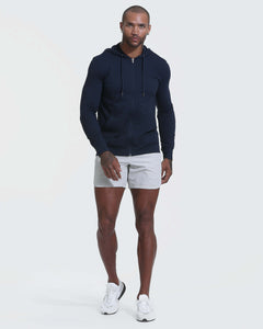 True ClassicDark Heather Navy Active Comfort Full Zip Hoodie