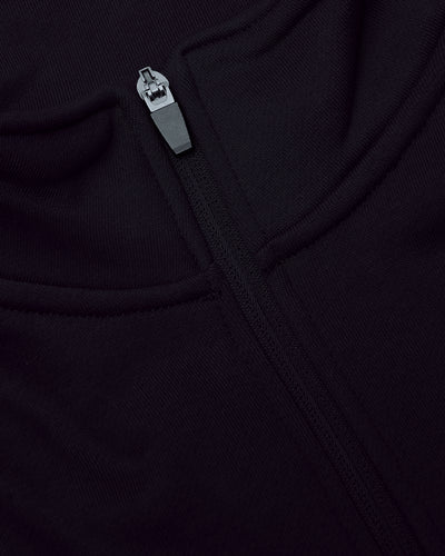 Fleece Half Zip Sweatshirt - Black