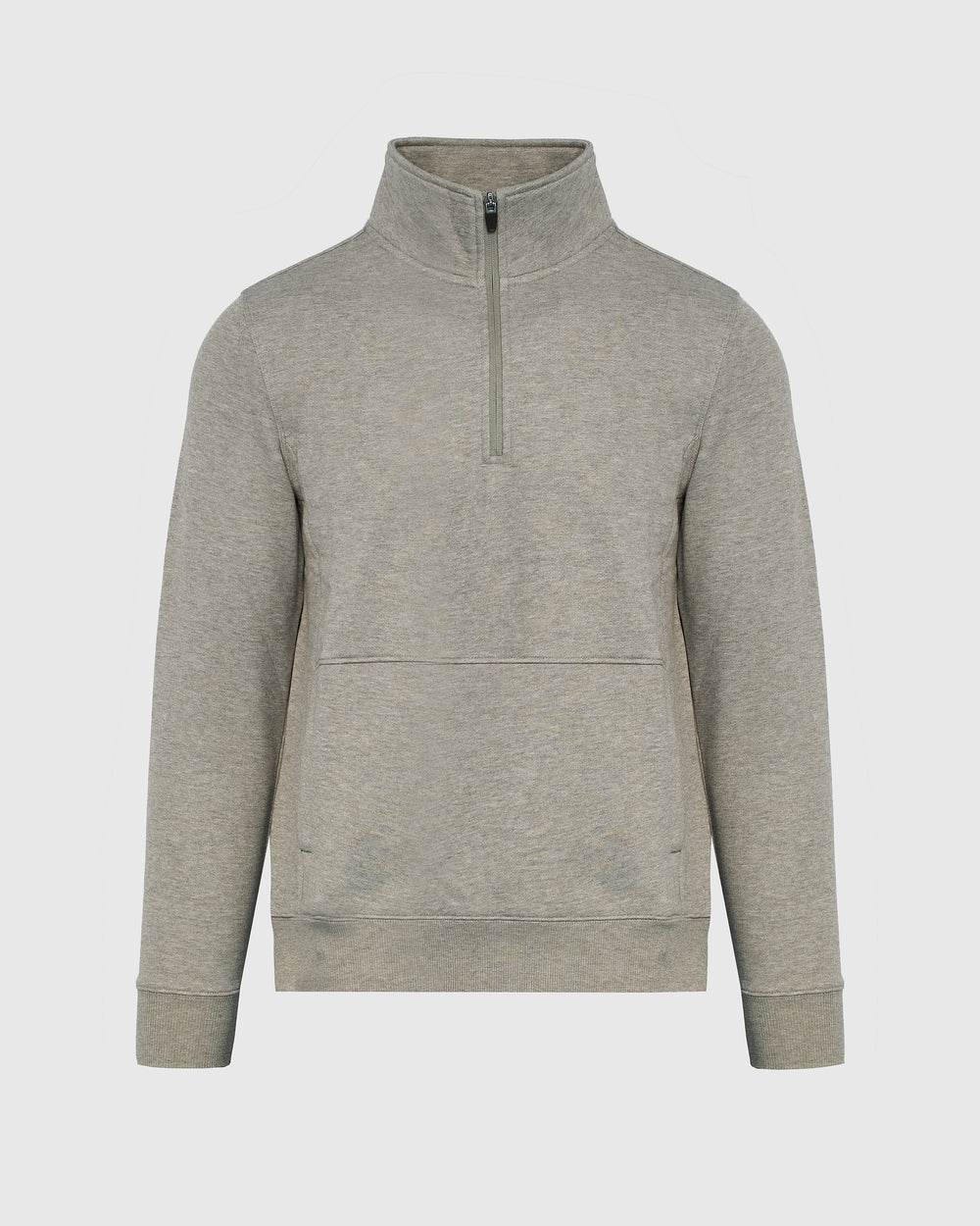 Medium Heather Gray Half Zip Fleece Sweatshirt