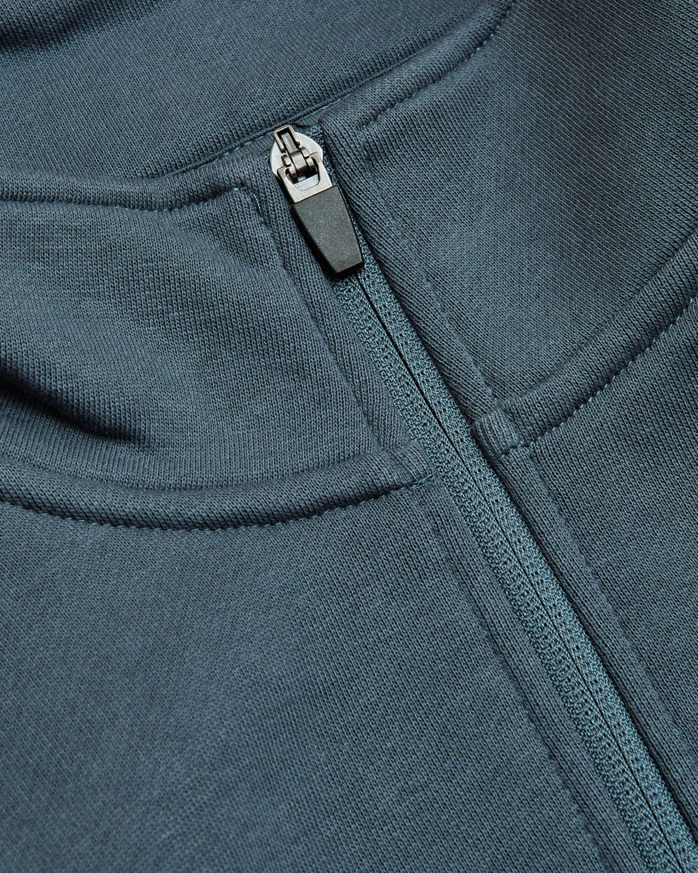 Neptune Half Zip Fleece Sweatshirt with metal zipper and pocket seam.