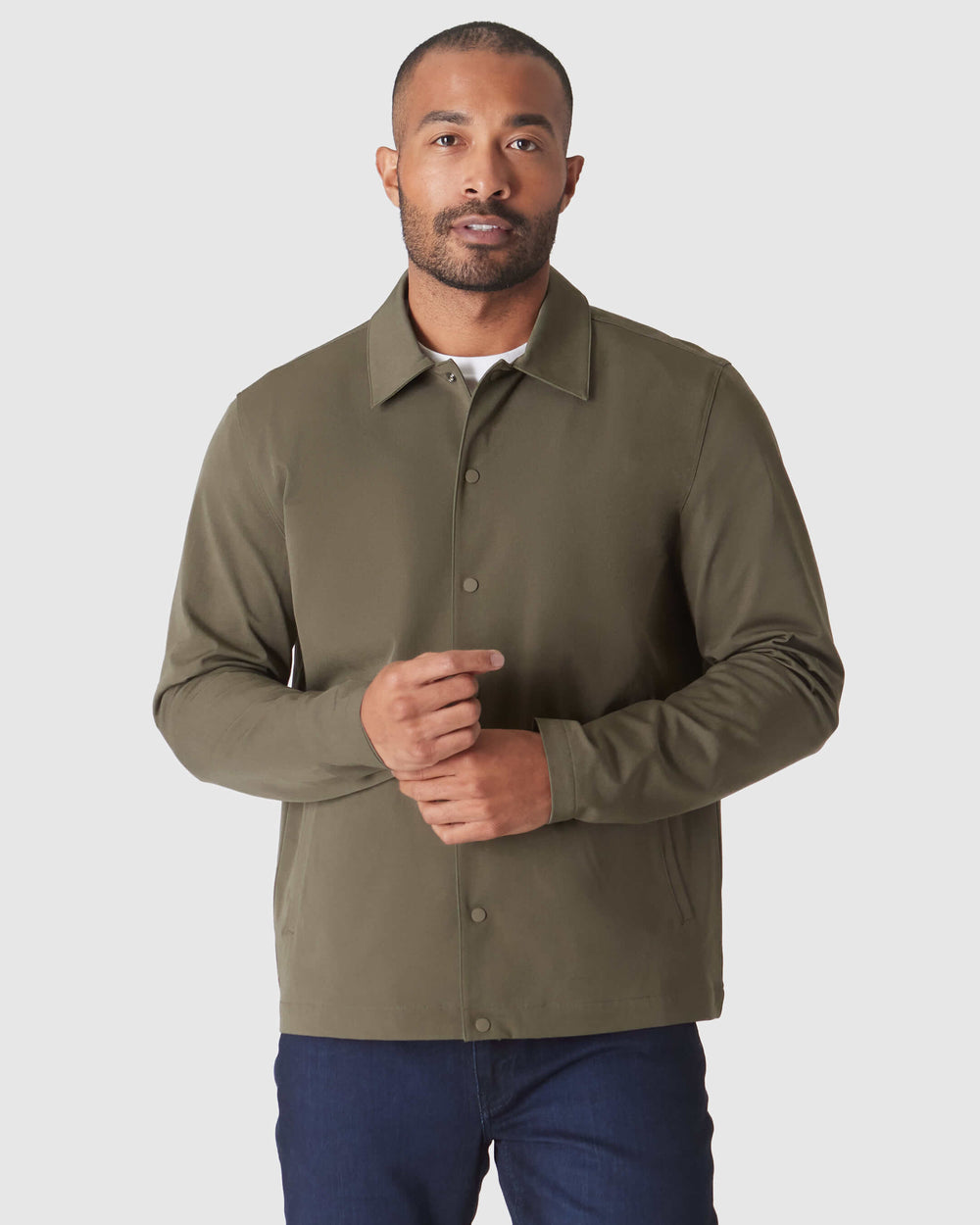 Military Green Coaches Jacket