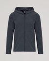 Charcoal Heather Gray Active Shell Jacket with hood and zippered pockets.