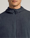 Charcoal Heather Gray Active Shell Jacket with hood and front zipper.