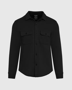 Black Fleece Shirt Jacket