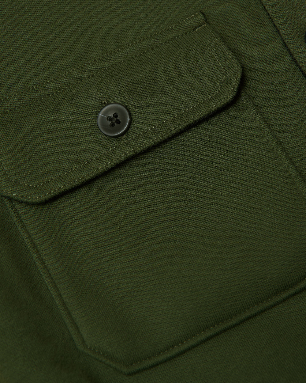 Dark Olive Fleece Shirt Jacket