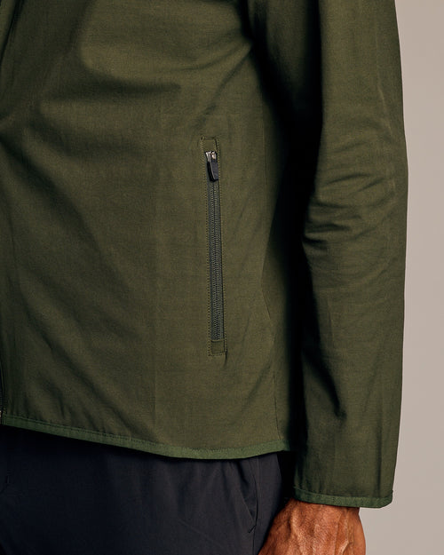 Olive Tech Windbreaker