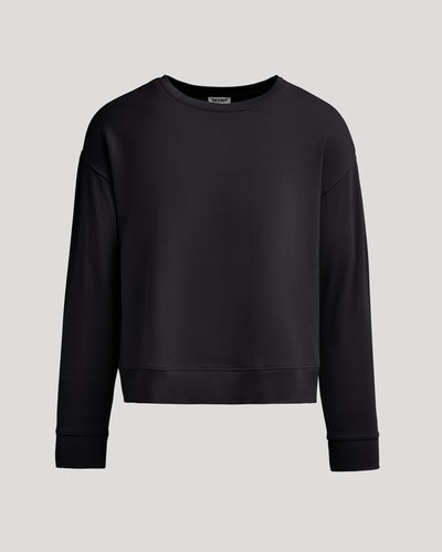 Slouch Pullover Crew - Black