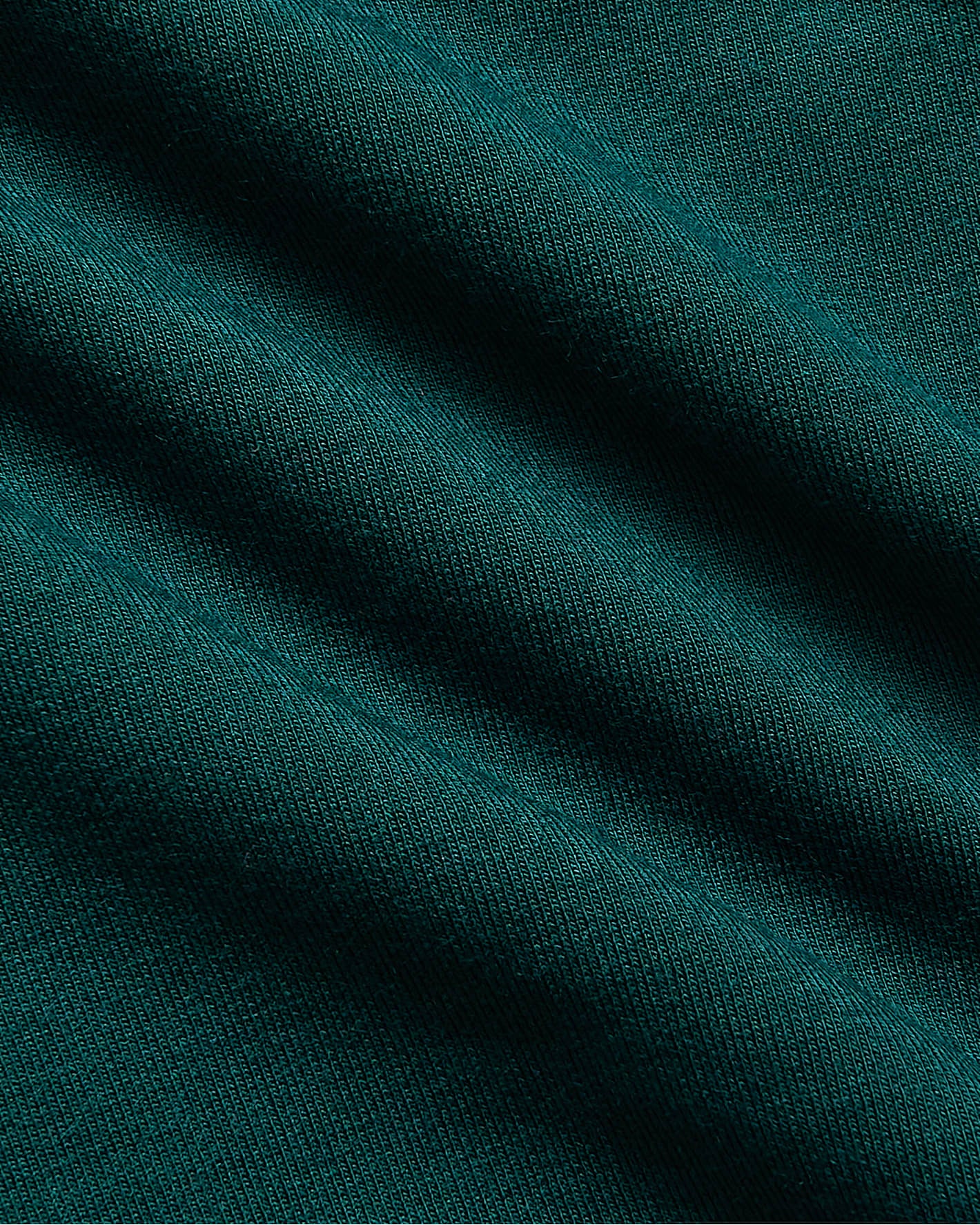 Womens Deep Emerald Slouch Pullover Crew, showcasing fine knit texture.