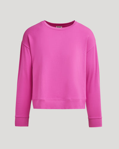 Slouch Pullover Crew - Electric Fuchsia
