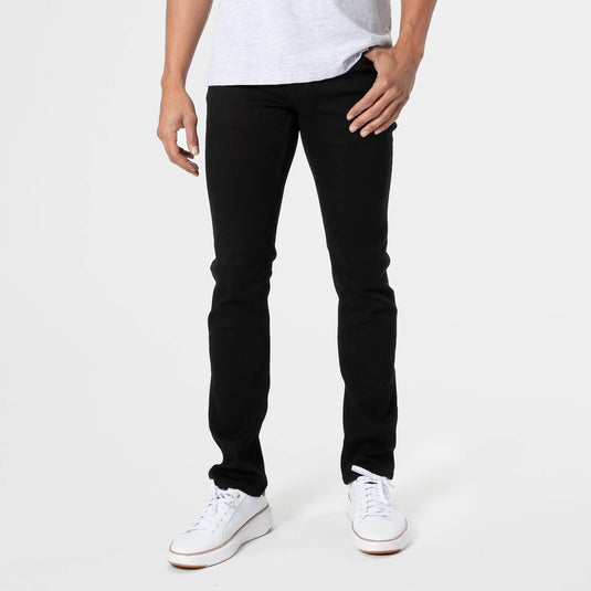 True Classic Men’s Slim Fit Jeans – sleek, stretchy, tapered style.