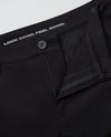 Black & Navy Slim Comfort Knit Chino Pant 2-Pack, partially opened zip and button.