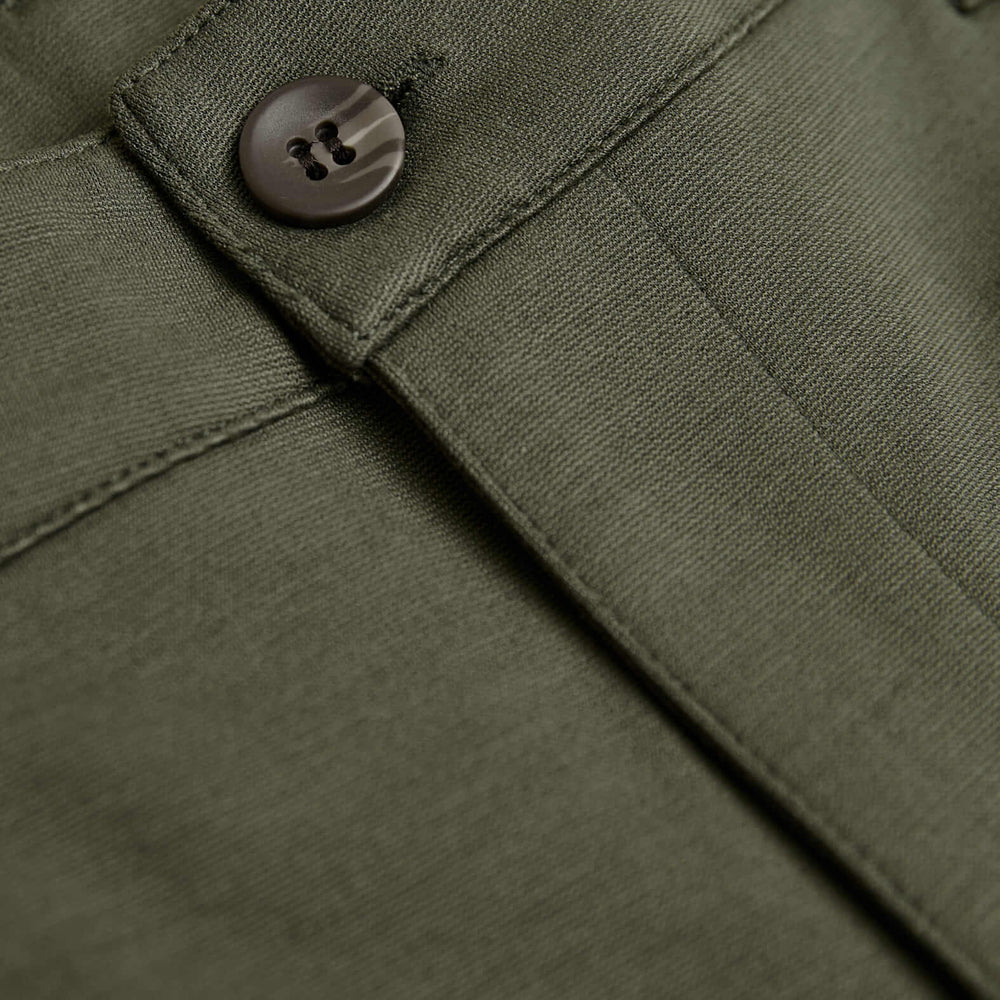 Military Green Slim Comfort Knit Chino Pant